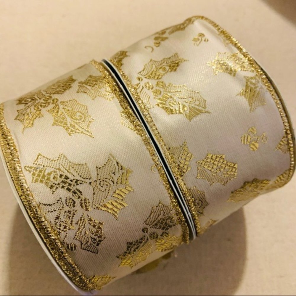 Trim A Tree | Ribbon | Golden Elegance Mistetoe